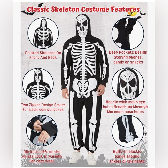 Skelton jumpsuit/ onesie - Picture 2 of 4